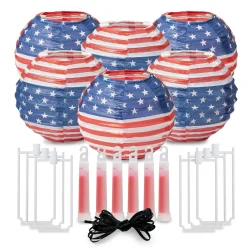 Online Windy City Novelties Patriotic Glow Lanterns Retail Display
