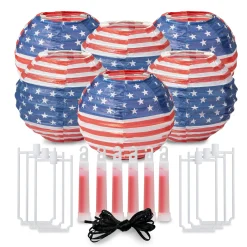 Clearance Windy City Novelties Patriotic Glow Lanterns Value Pack