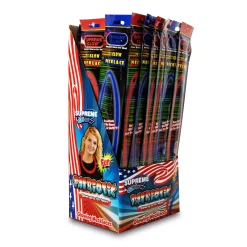 Windy City Novelties Patriotic Glow Necklaces Retail Counter Display