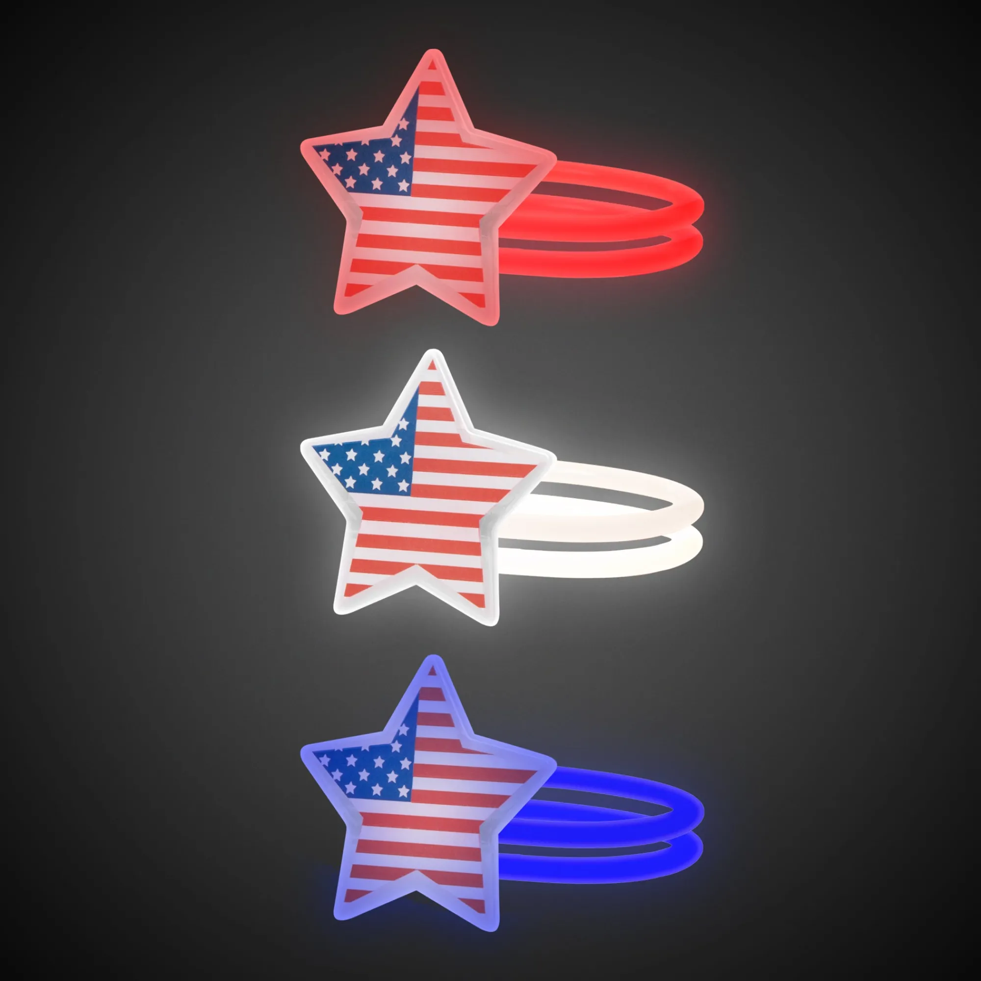 Hot Windy City Novelties Patriotic Glow Stars Value Pack