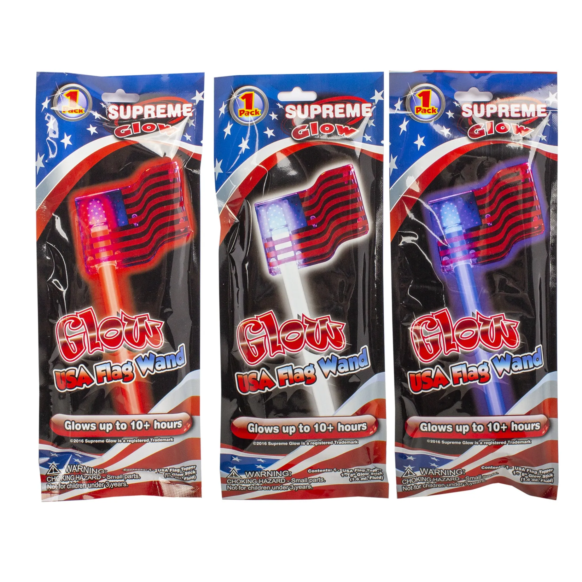 Clearance Windy City Novelties Patriotic Glow USA Flags Retail Counter Display
