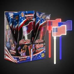 Clearance Windy City Novelties Patriotic Glow USA Flags Retail Counter Display