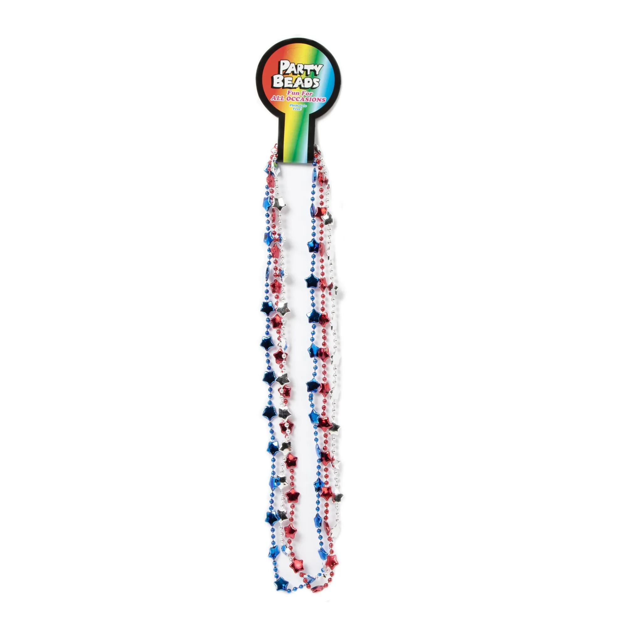 New Windy City Novelties Patriotic Star Bead 33" Necklaces