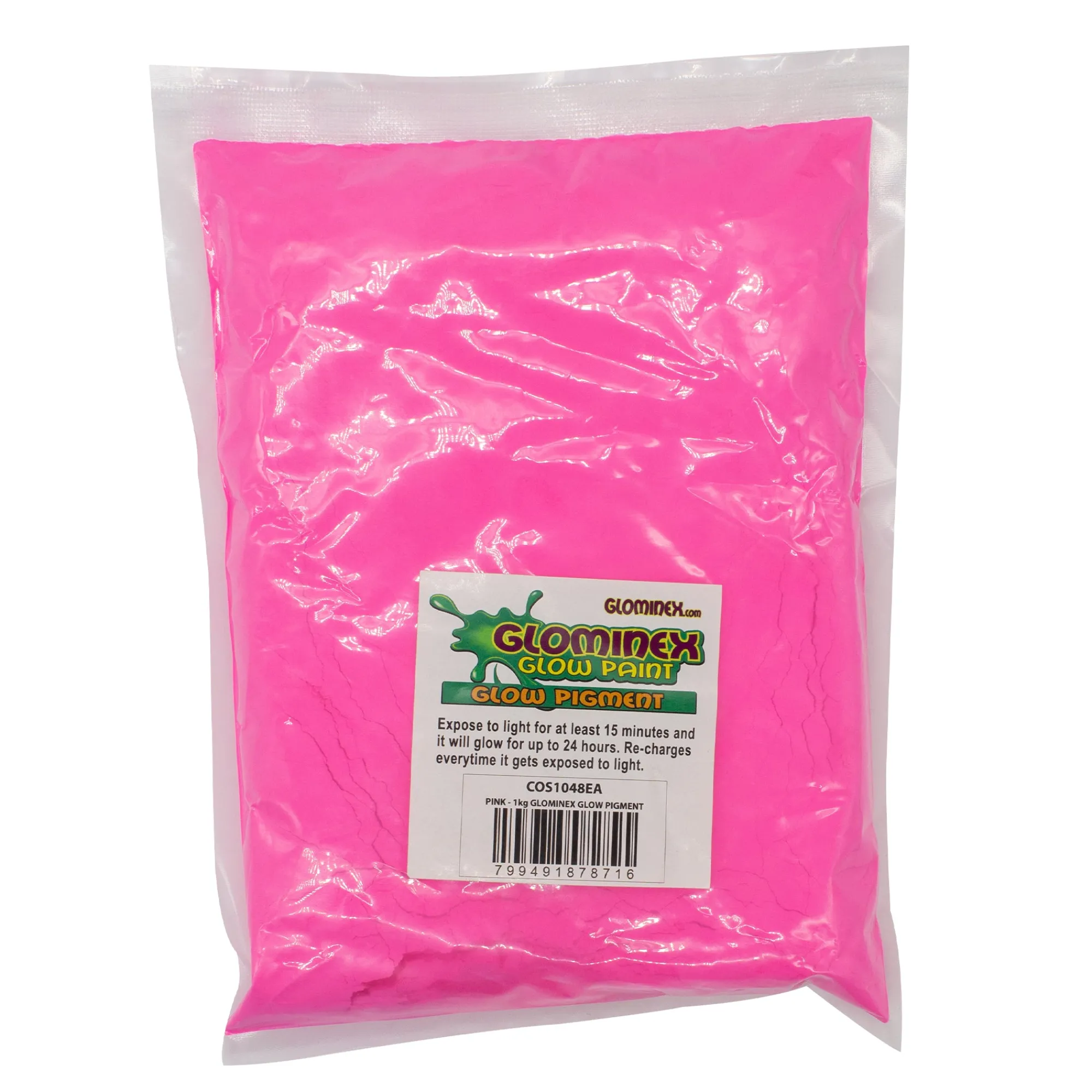 Clearance Windy City Novelties Glominex 1 kg. Glow Pigment Pink