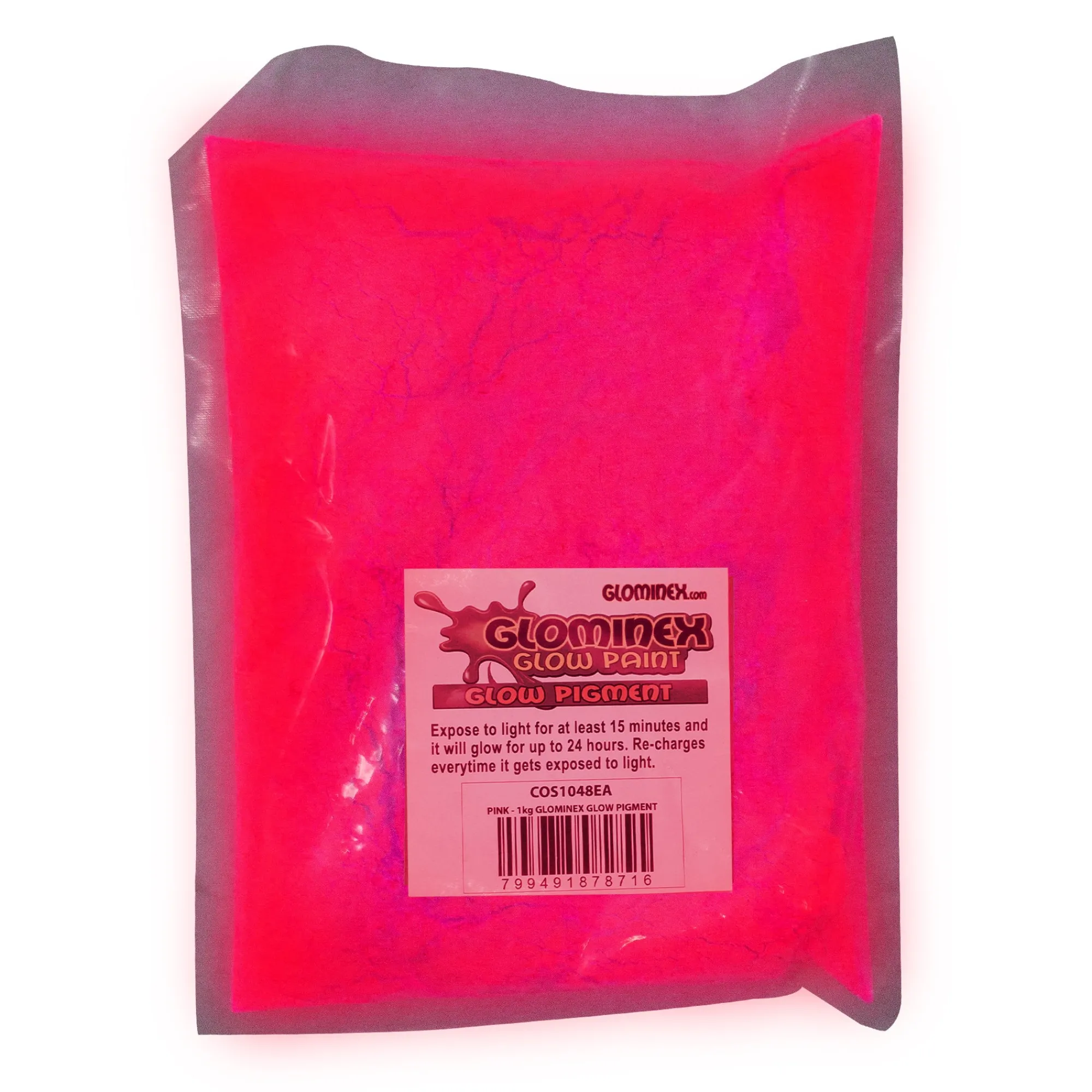 Clearance Windy City Novelties Glominex 1 kg. Glow Pigment Pink