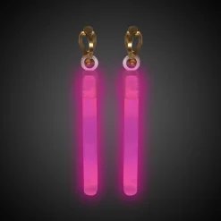 New Windy City Novelties Glow Clip-On Earrings Pink