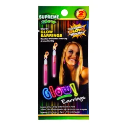 New Windy City Novelties Glow Clip-On Earrings Pink