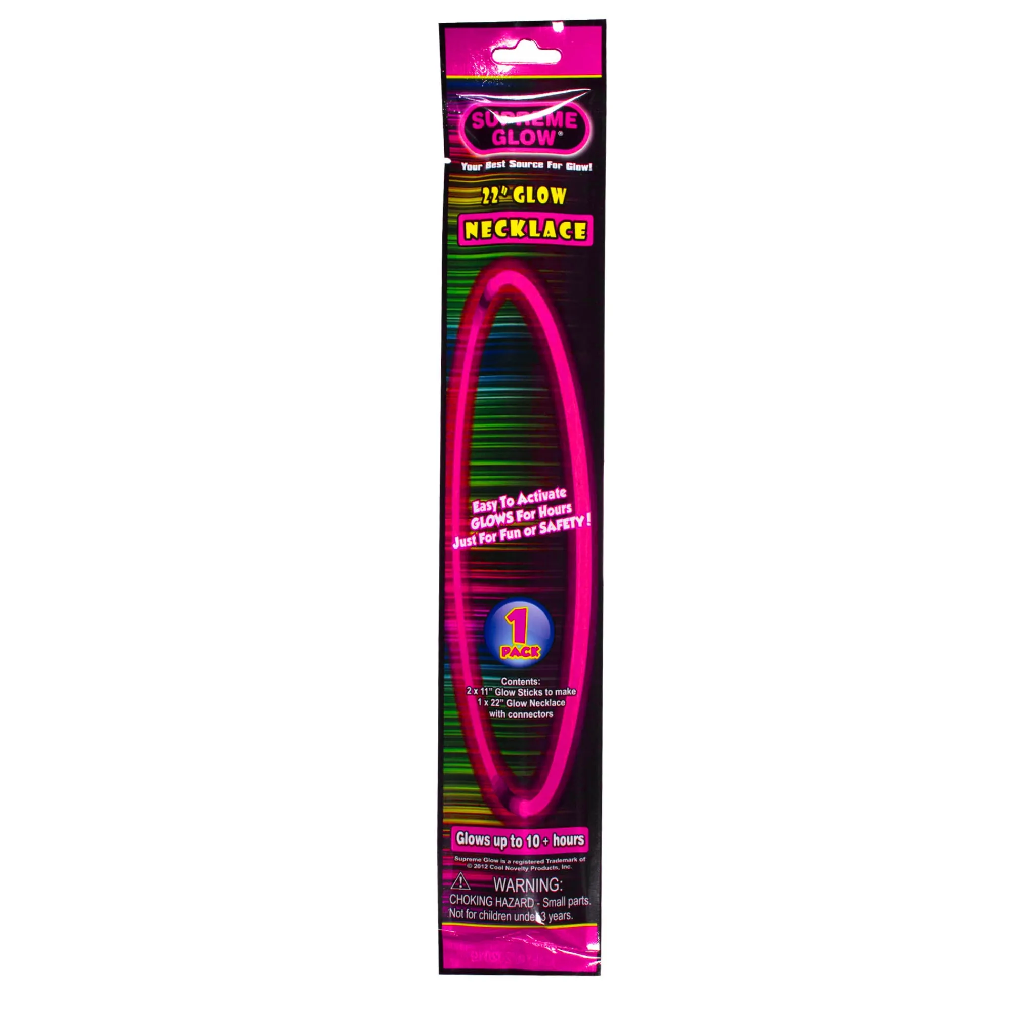 Windy City Novelties Glow Necklace Pink