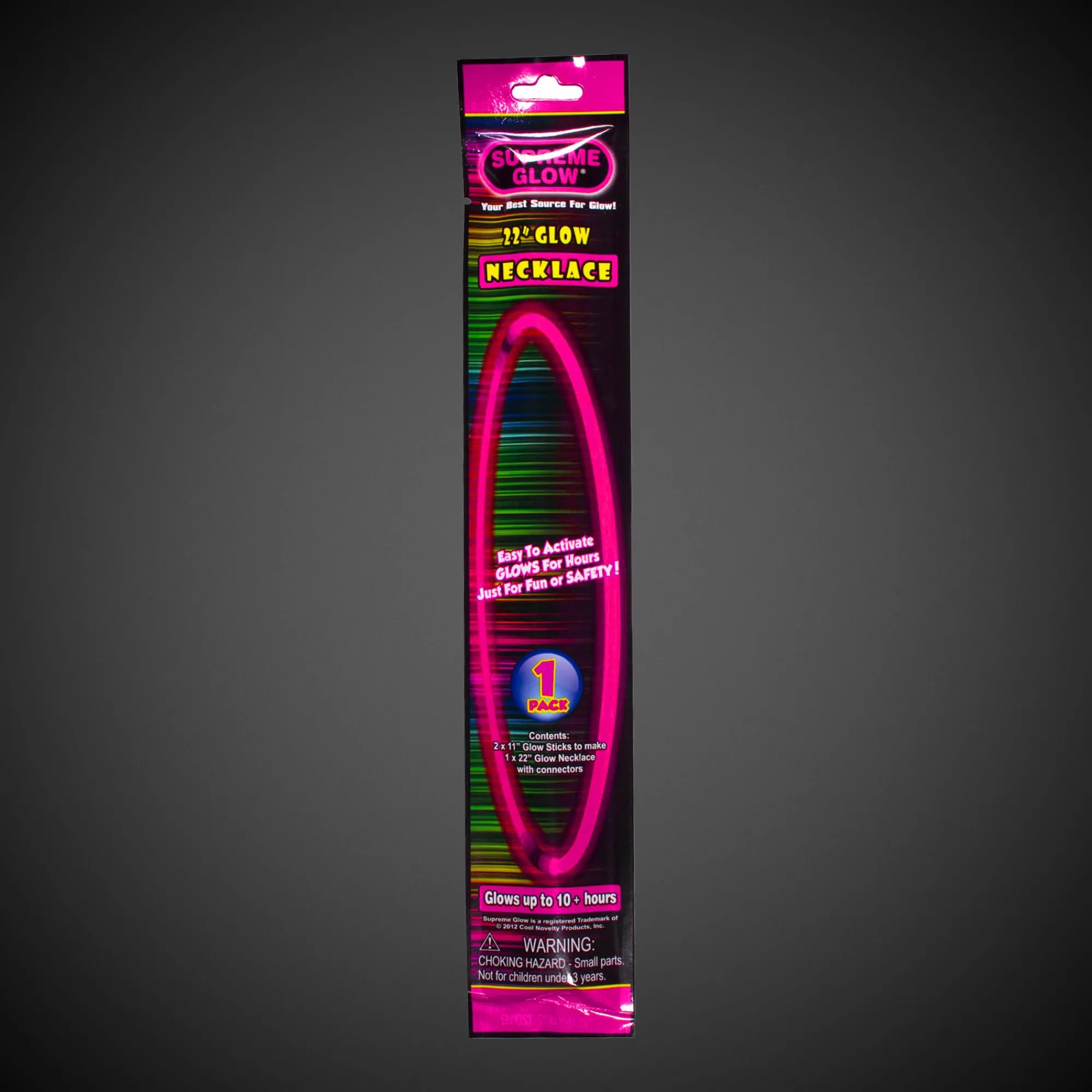 Windy City Novelties Glow Necklace Pink