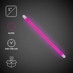 Discount Windy City Novelties Glow 5" Swizzle Sticks Pink