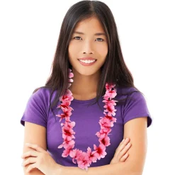 Best Windy City Novelties Silk Flower 36" Leis Pink