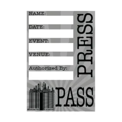 Best Windy City Novelties Press Pass with Black Lanyard