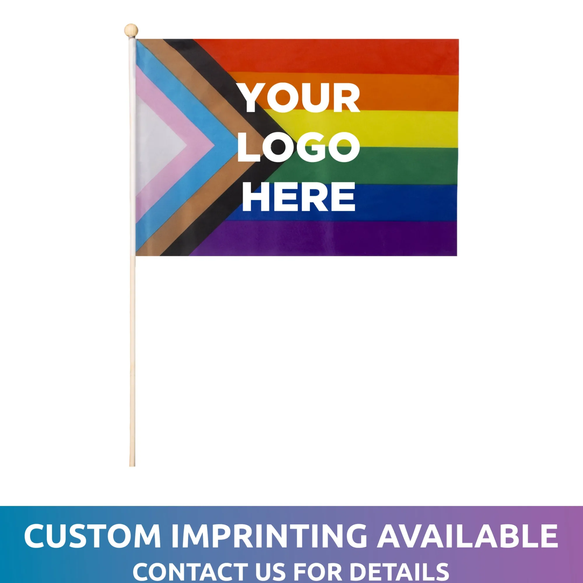 Windy City Novelties Progress Pride Rainbow 12" x 18" Flags