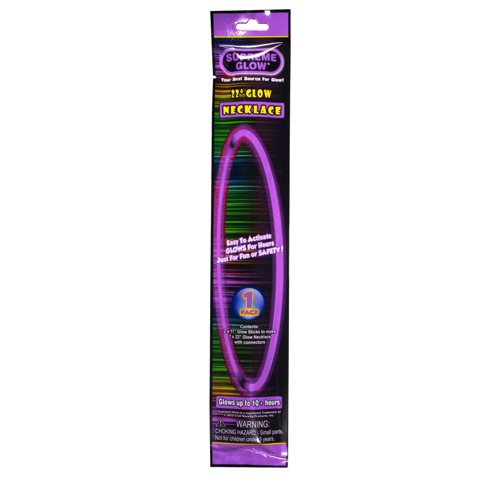 New Windy City Novelties Glow Necklace Purple