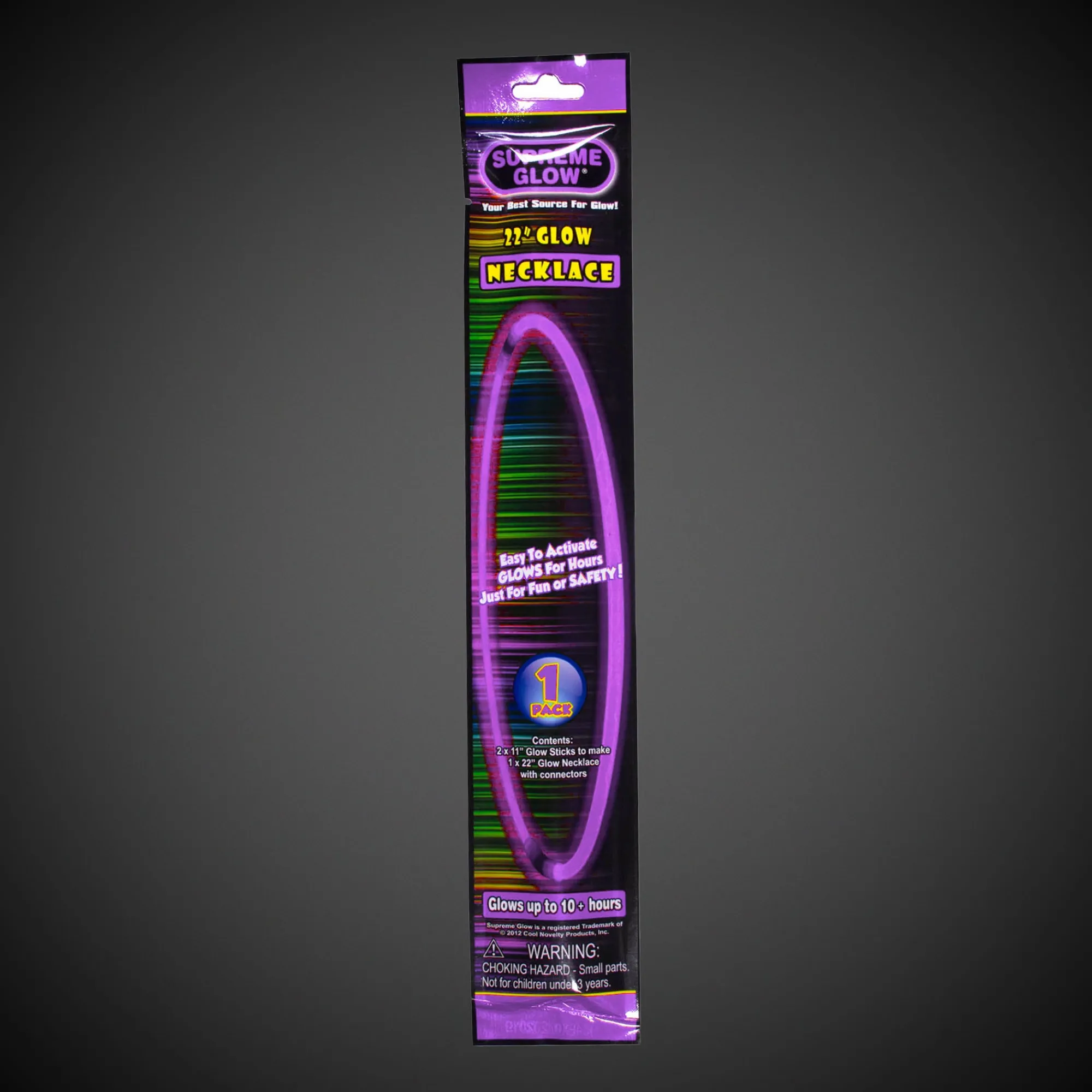 New Windy City Novelties Glow Necklace Purple