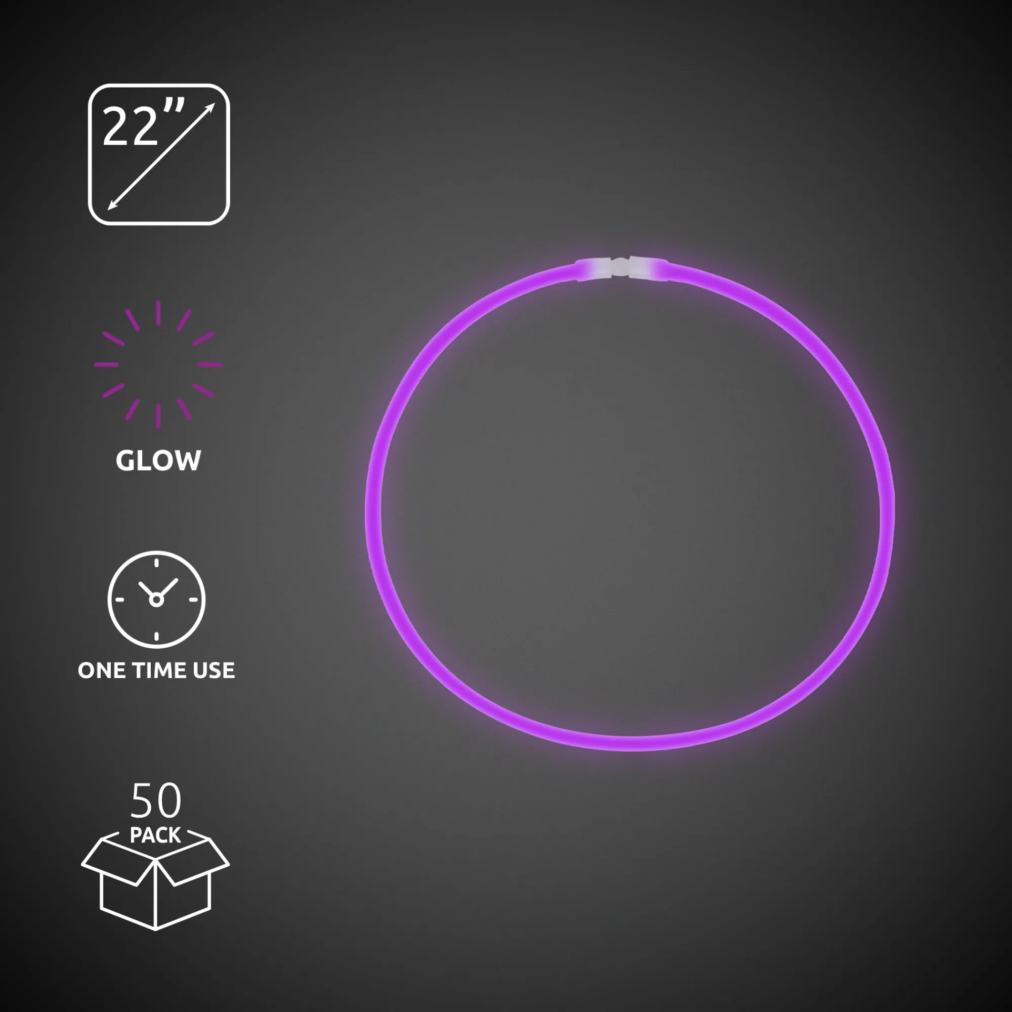Outlet Windy City Novelties 22" Glow Necklaces Purple