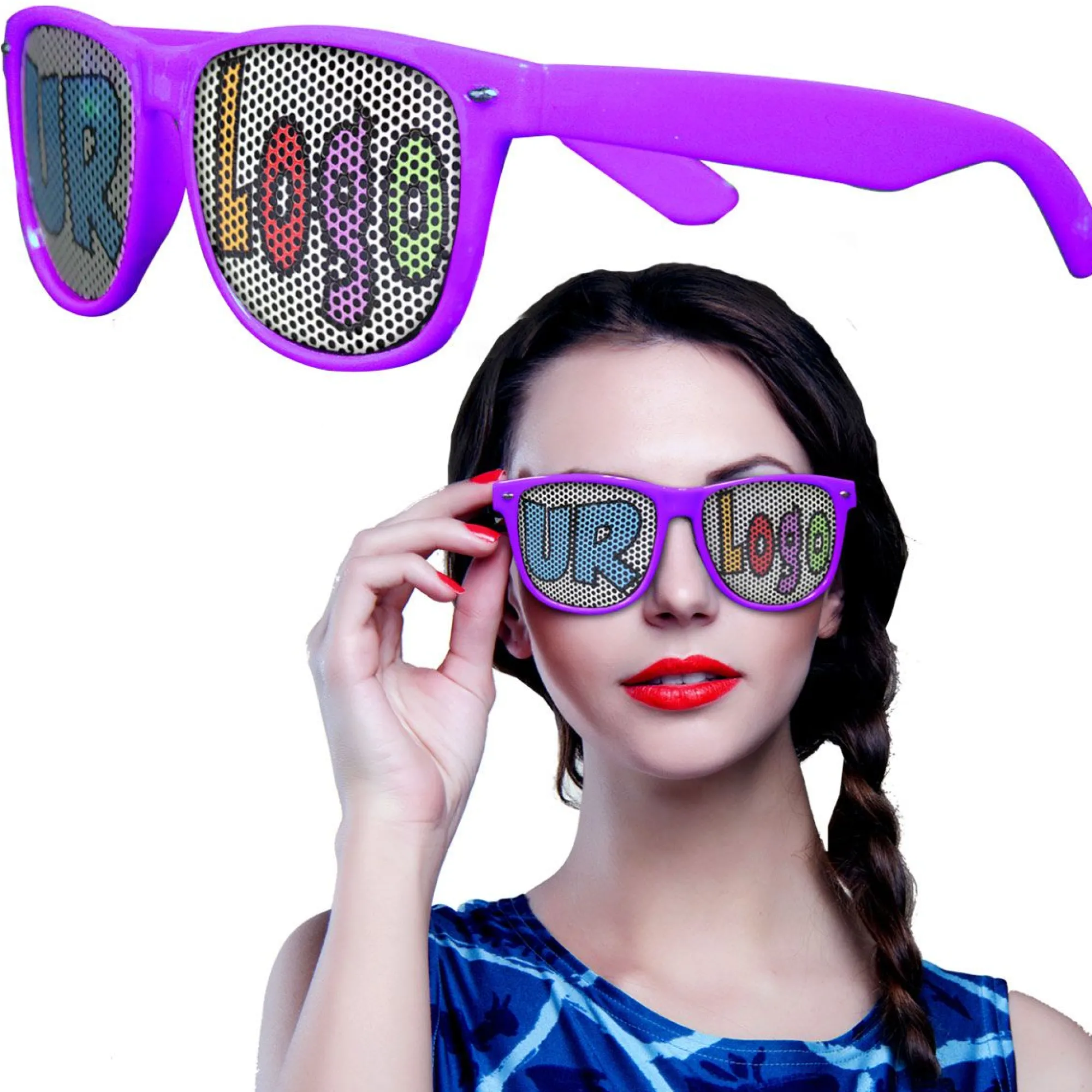 Windy City Novelties Novelty Custom Sunglasses - 12 Pack Purple