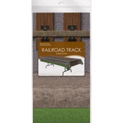 Hot Windy City Novelties Railroad Track Table Cover