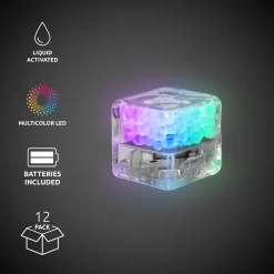 New Windy City Novelties Liquid-Activated LED Ice Cubes Rainbow