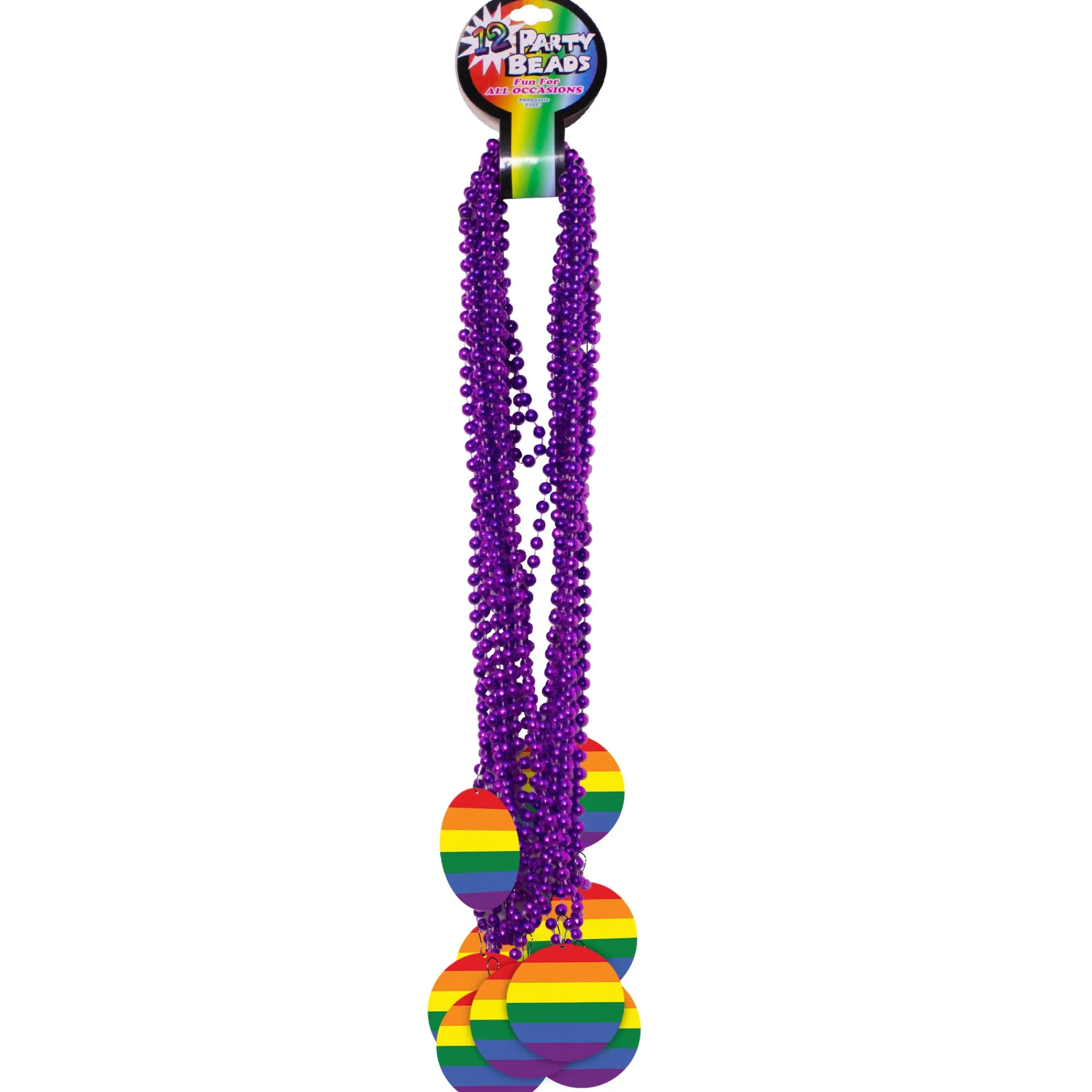 Windy City Novelties Rainbow Pride Medallion Bead Necklaces