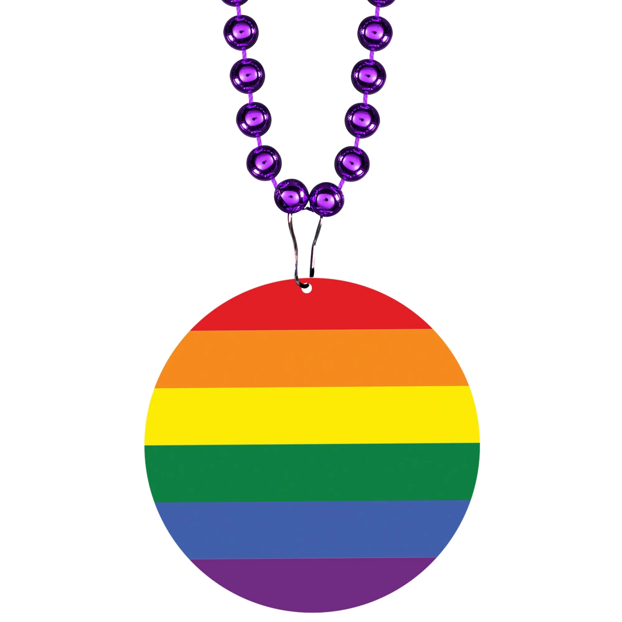 Windy City Novelties Rainbow Pride Medallion Bead Necklaces