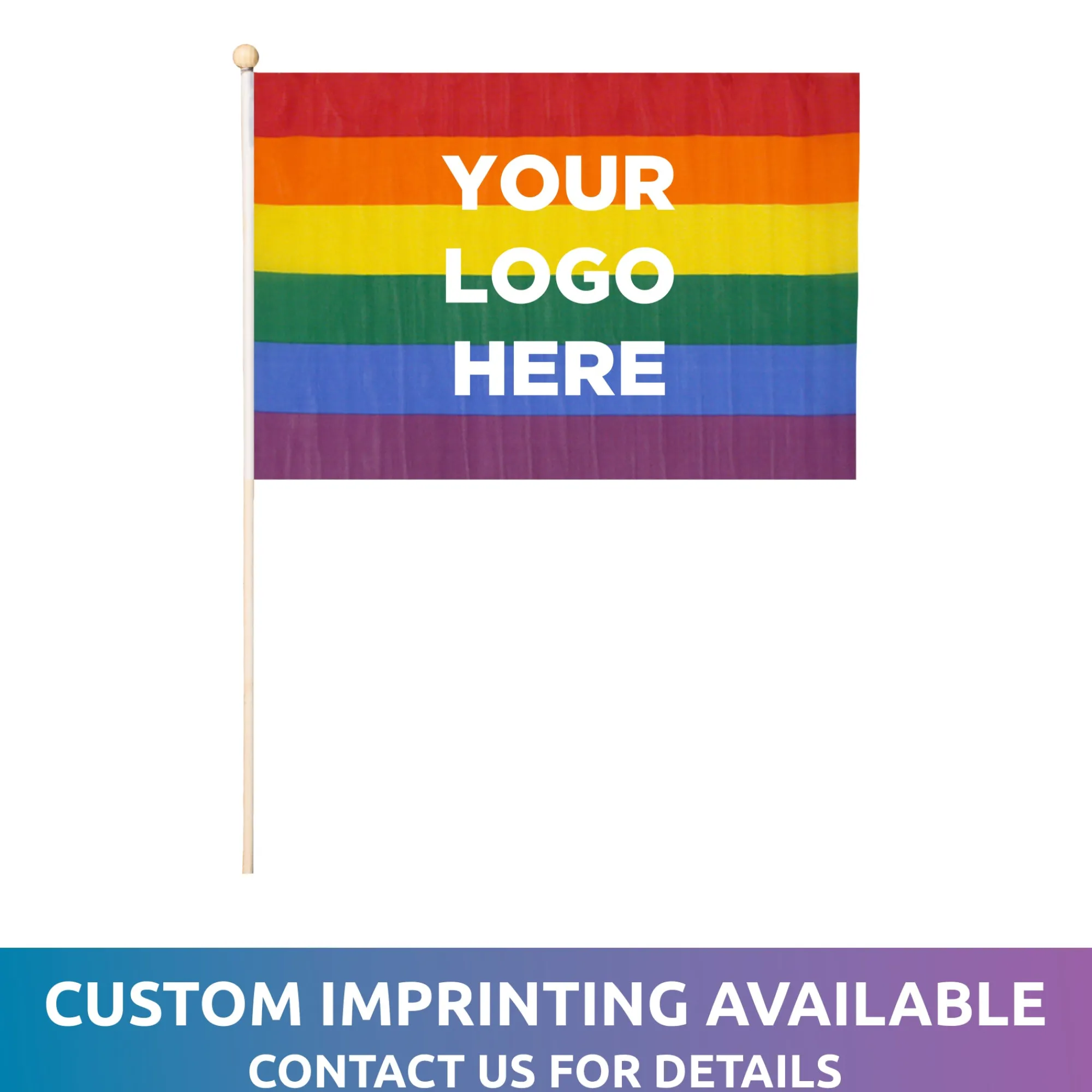 Hot Windy City Novelties Rainbow Pride 12"x18" Cloth Flags