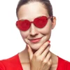 New Windy City Novelties Red Heart Sunglasses