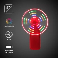 Discount Windy City Novelties LED Fan Red