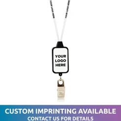 Clearance Windy City Novelties LED Lanyard with Badge Clip Red
