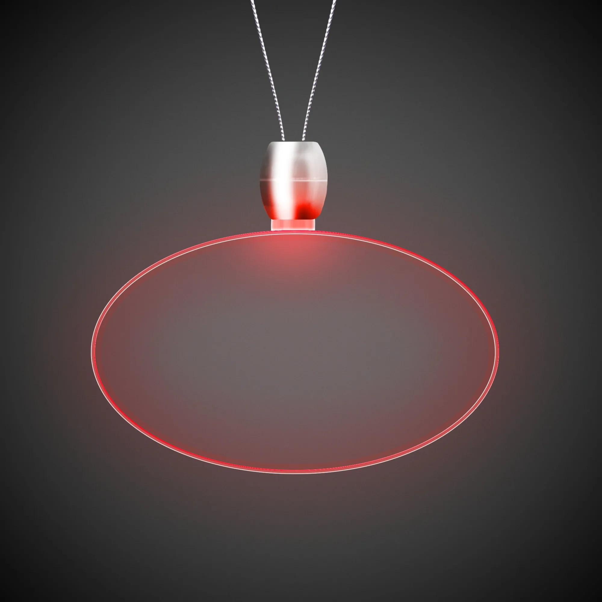Outlet Windy City Novelties LED Oval Pendant Necklaces Red