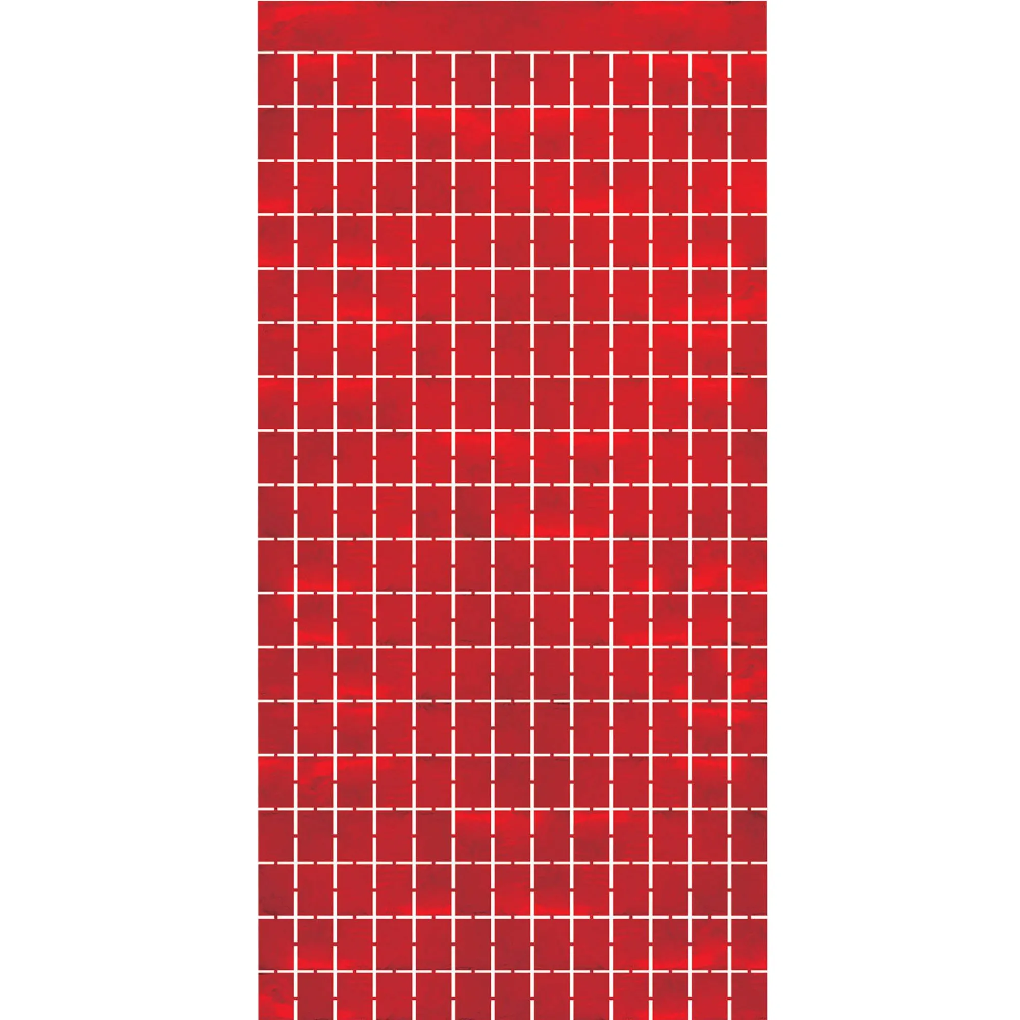 Online Windy City Novelties Red Metallic Squares Curtain