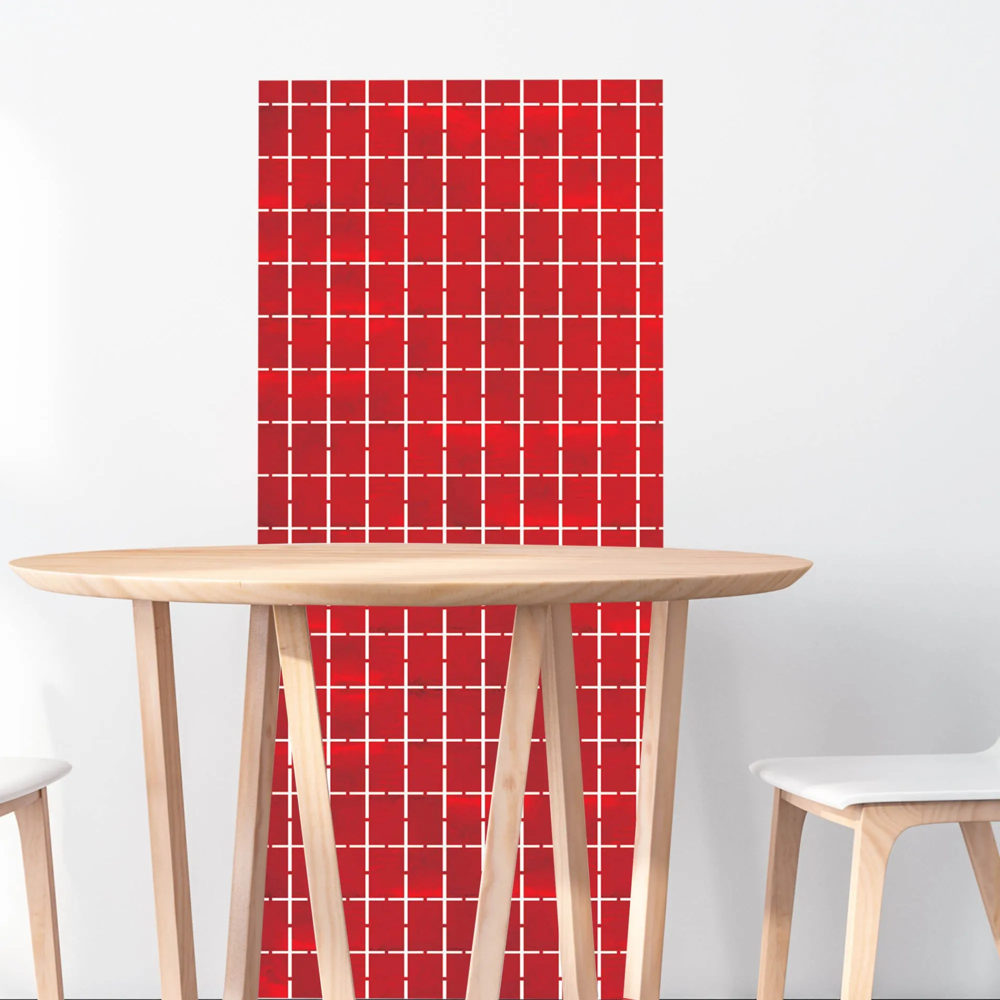 Online Windy City Novelties Red Metallic Squares Curtain