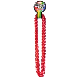 Hot Windy City Novelties Red 33" 7mm Bead Necklaces