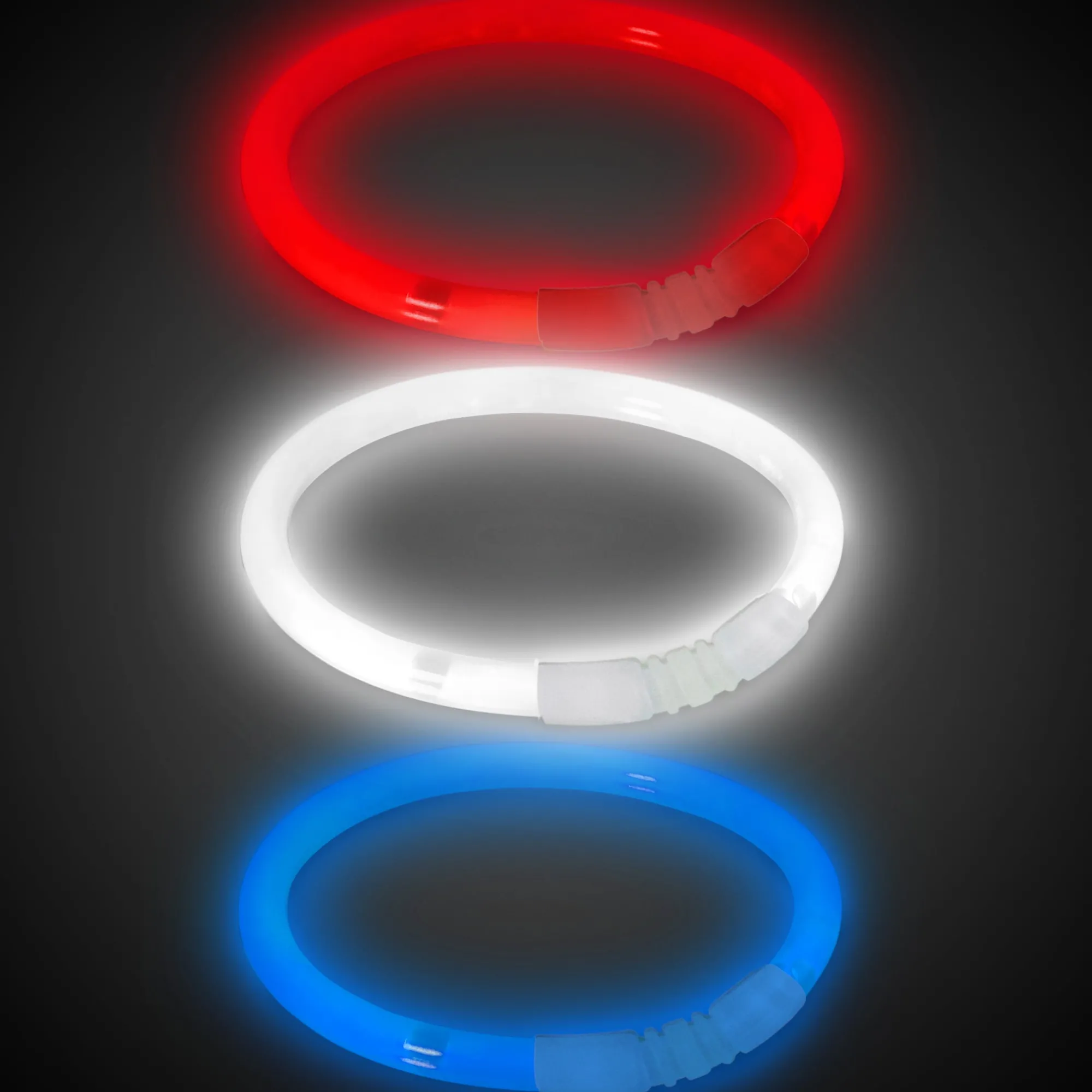 Windy City Novelties Red, White, and Blue Glow Bracelets