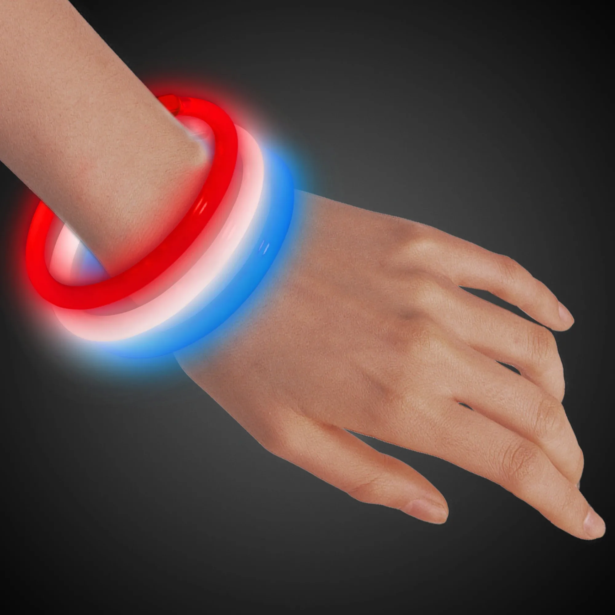Windy City Novelties Red, White, and Blue Glow Bracelets