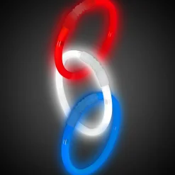 Windy City Novelties Red, White, and Blue Glow Bracelets