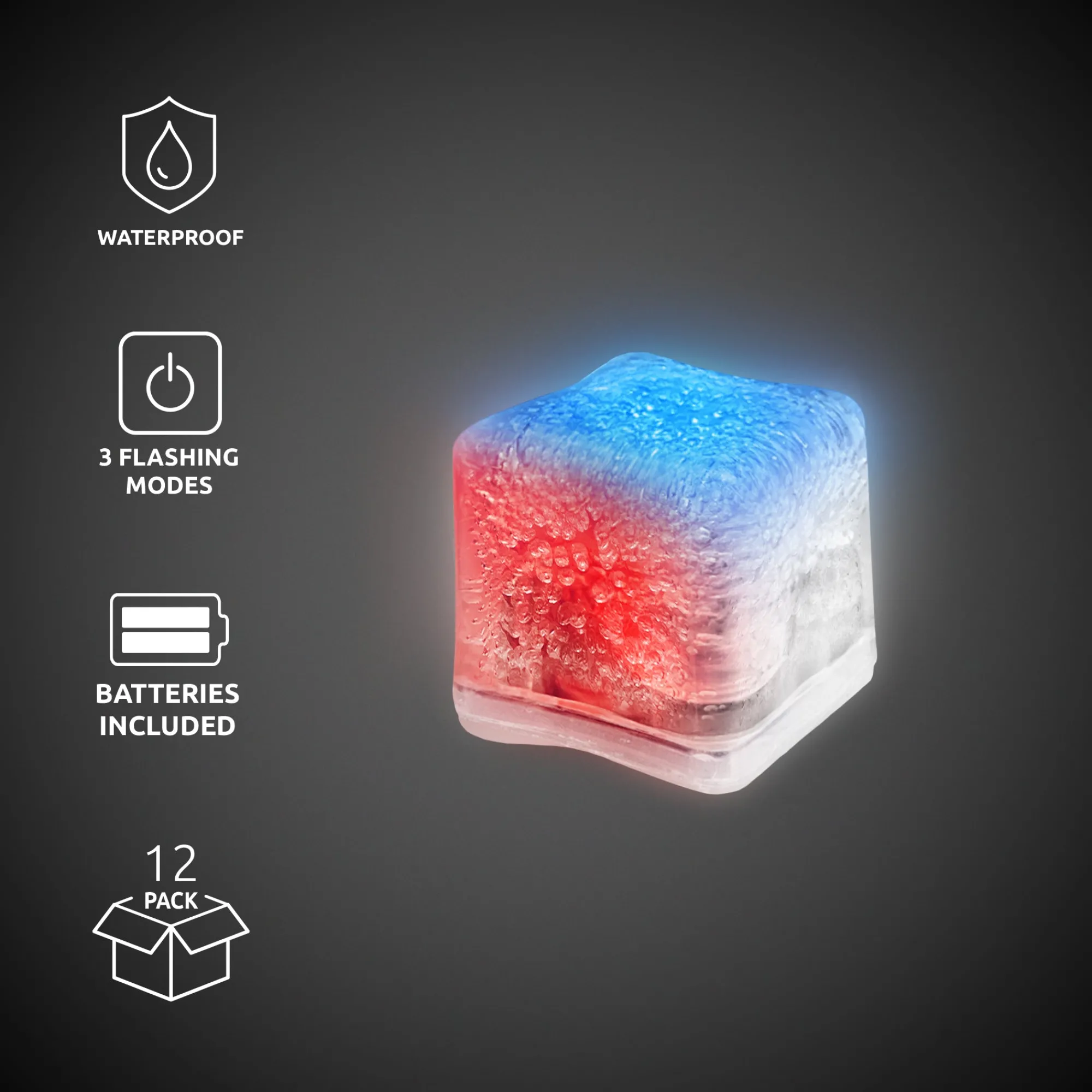 Outlet Windy City Novelties Red, White & Blue LED Ice Cubes Red/White/Blue