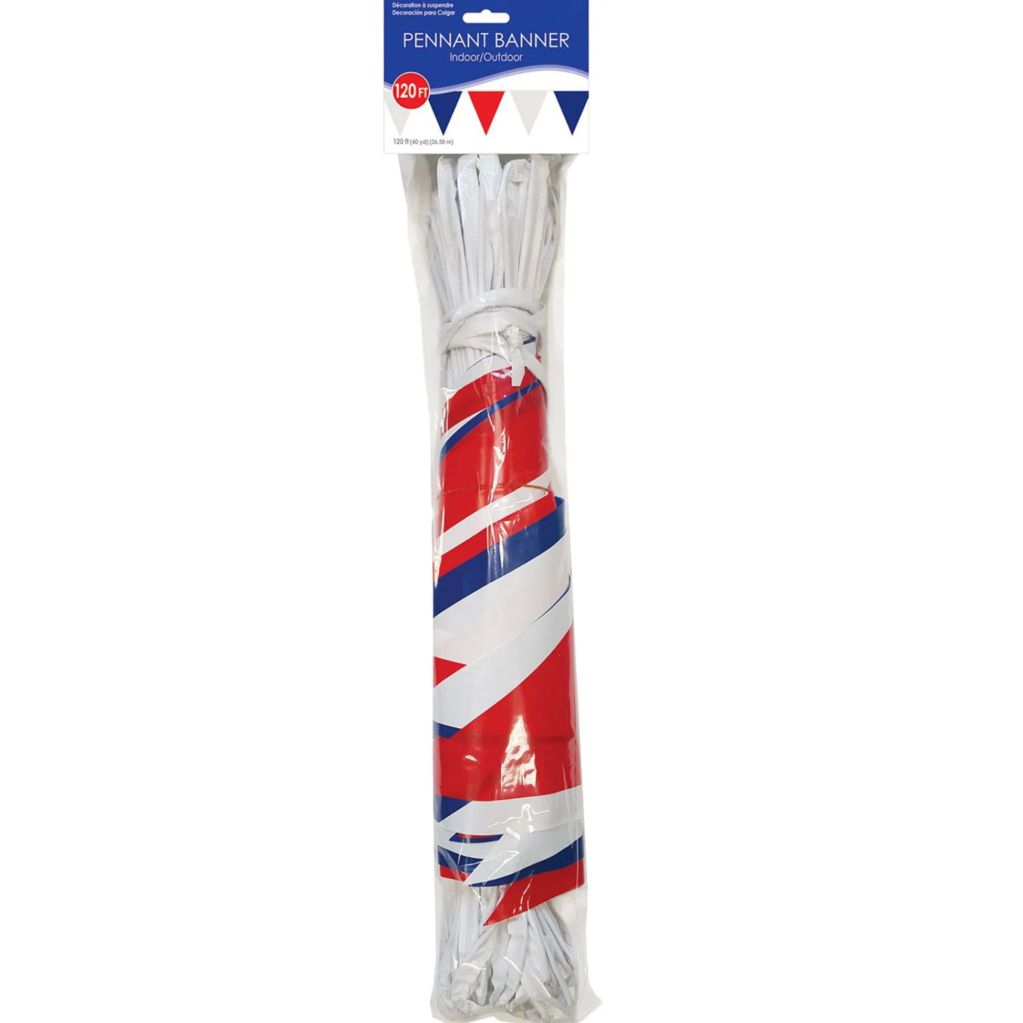 Windy City Novelties Red, White & Blue 120' Pennant Banner