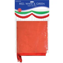 Best Windy City Novelties Red, White & Green Fabric Bunting Decoration