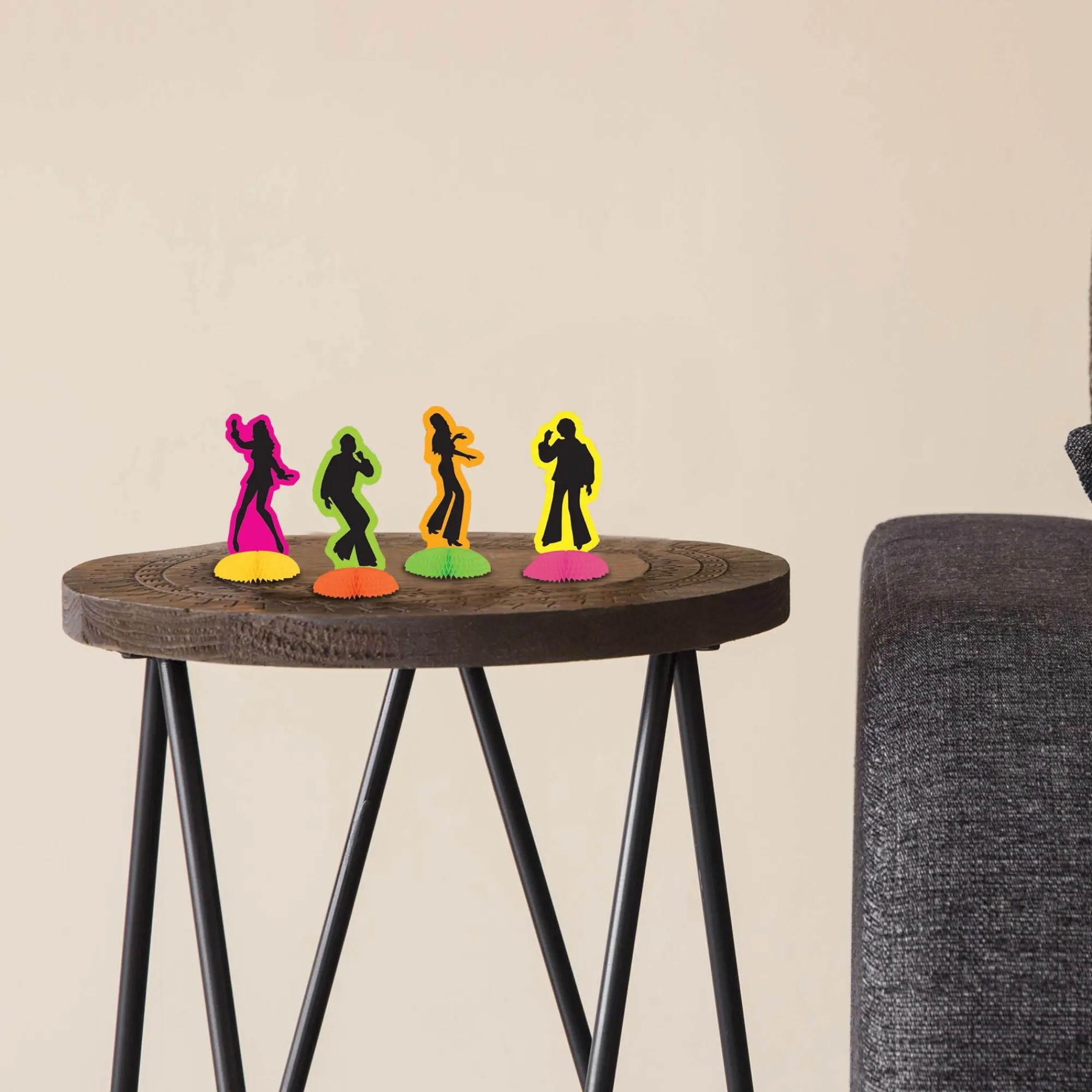 New Windy City Novelties Retro Neon Dancer Mini Silhouette Centerpieces