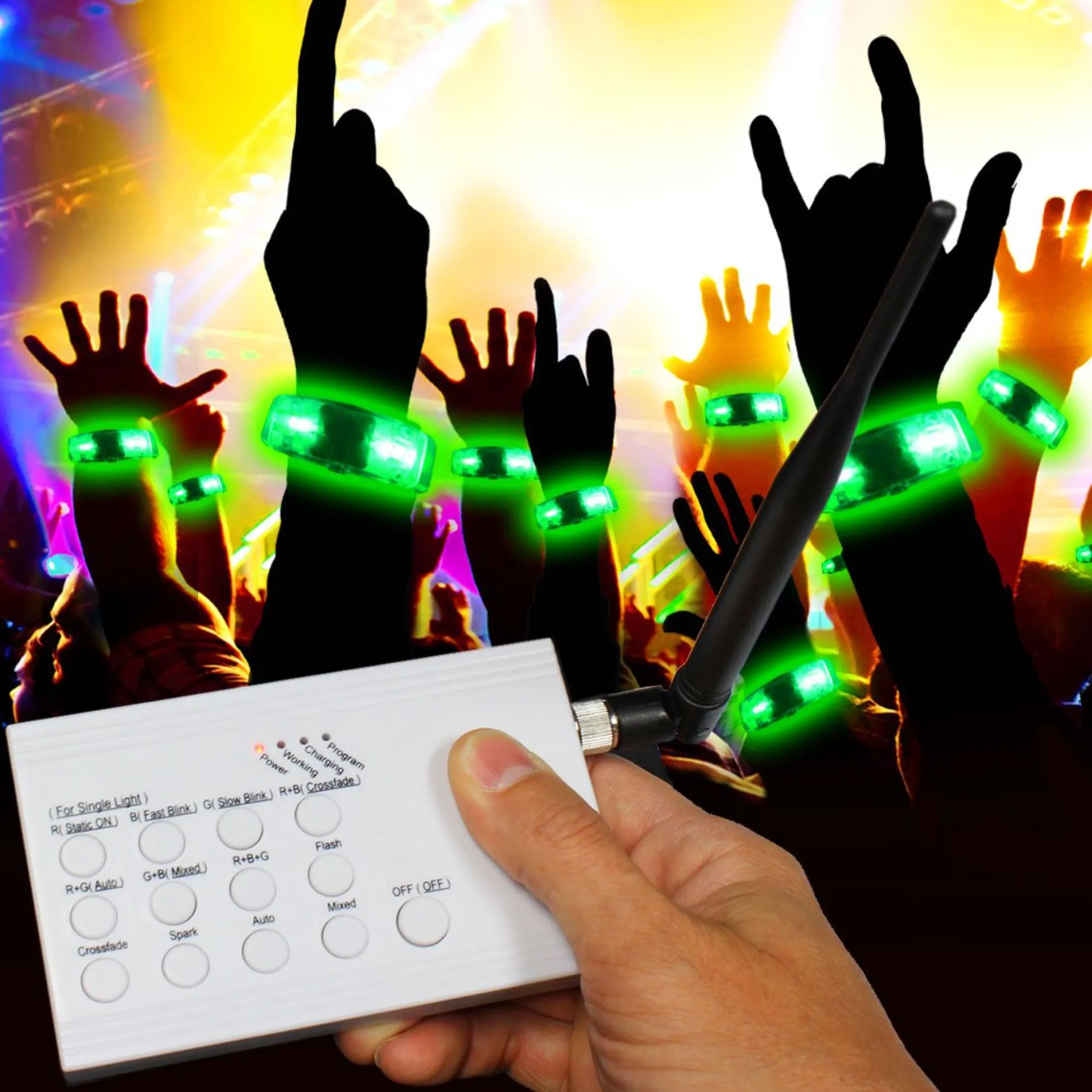 Clearance Windy City Novelties RF LED Concert Bracelets Kit for 20