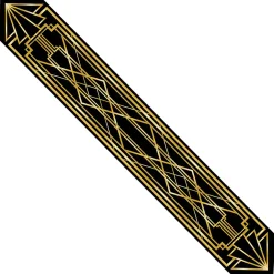 Hot Windy City Novelties Roaring 20's Art Deco Table Runner