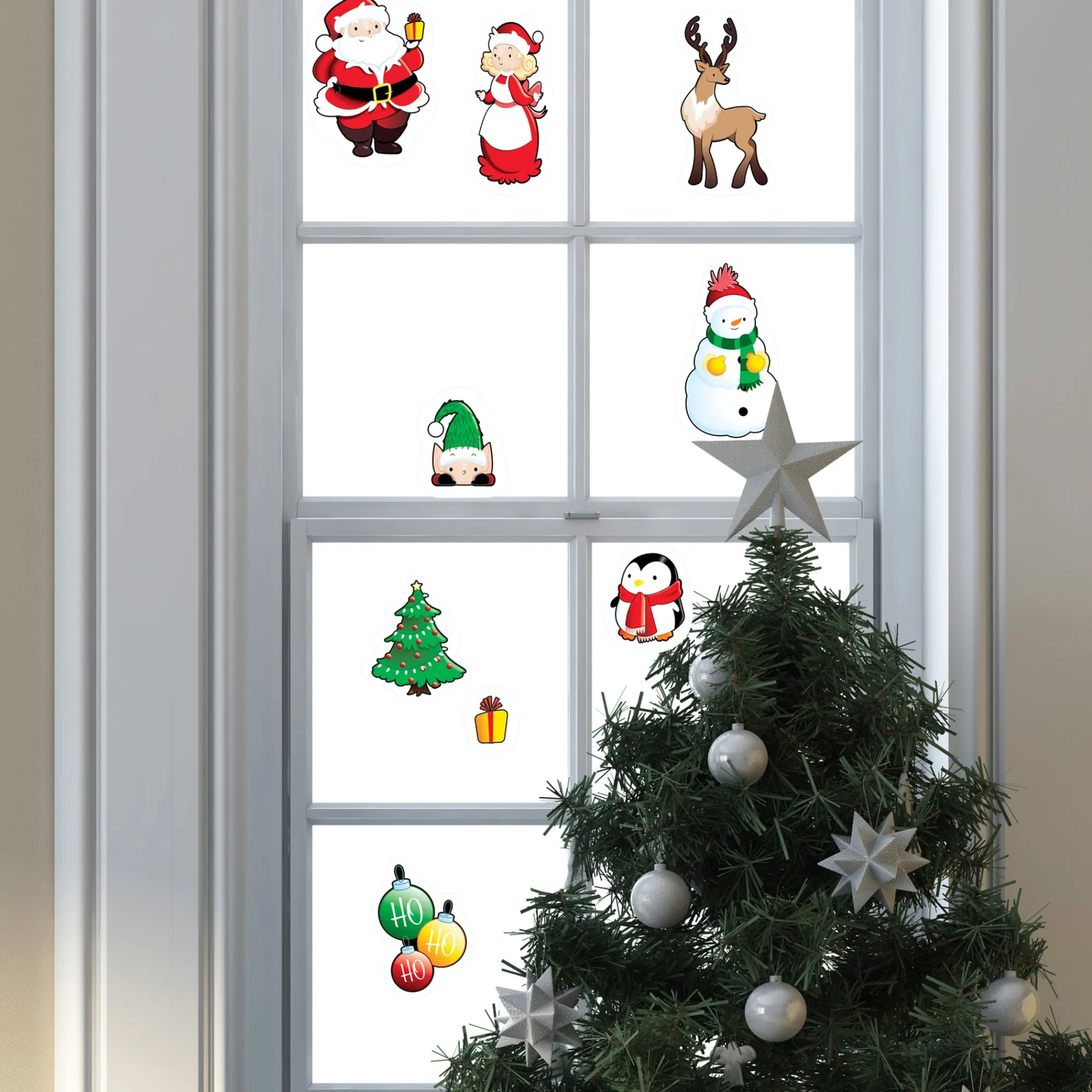Online Windy City Novelties Santa & Friends Window Clings