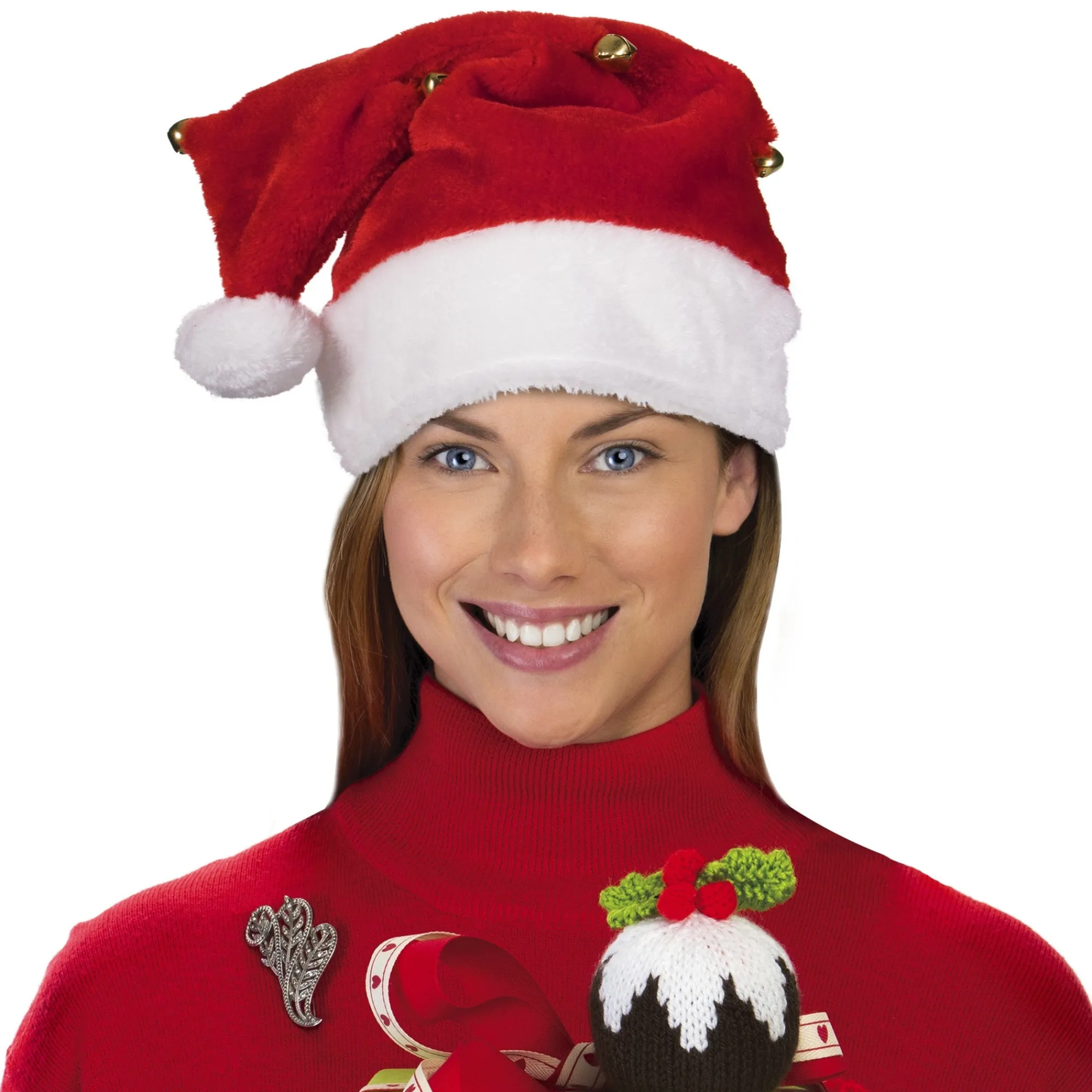 Hot Windy City Novelties Santa Hat with Bells