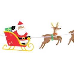 Discount Windy City Novelties Santa & Reindeer Banner