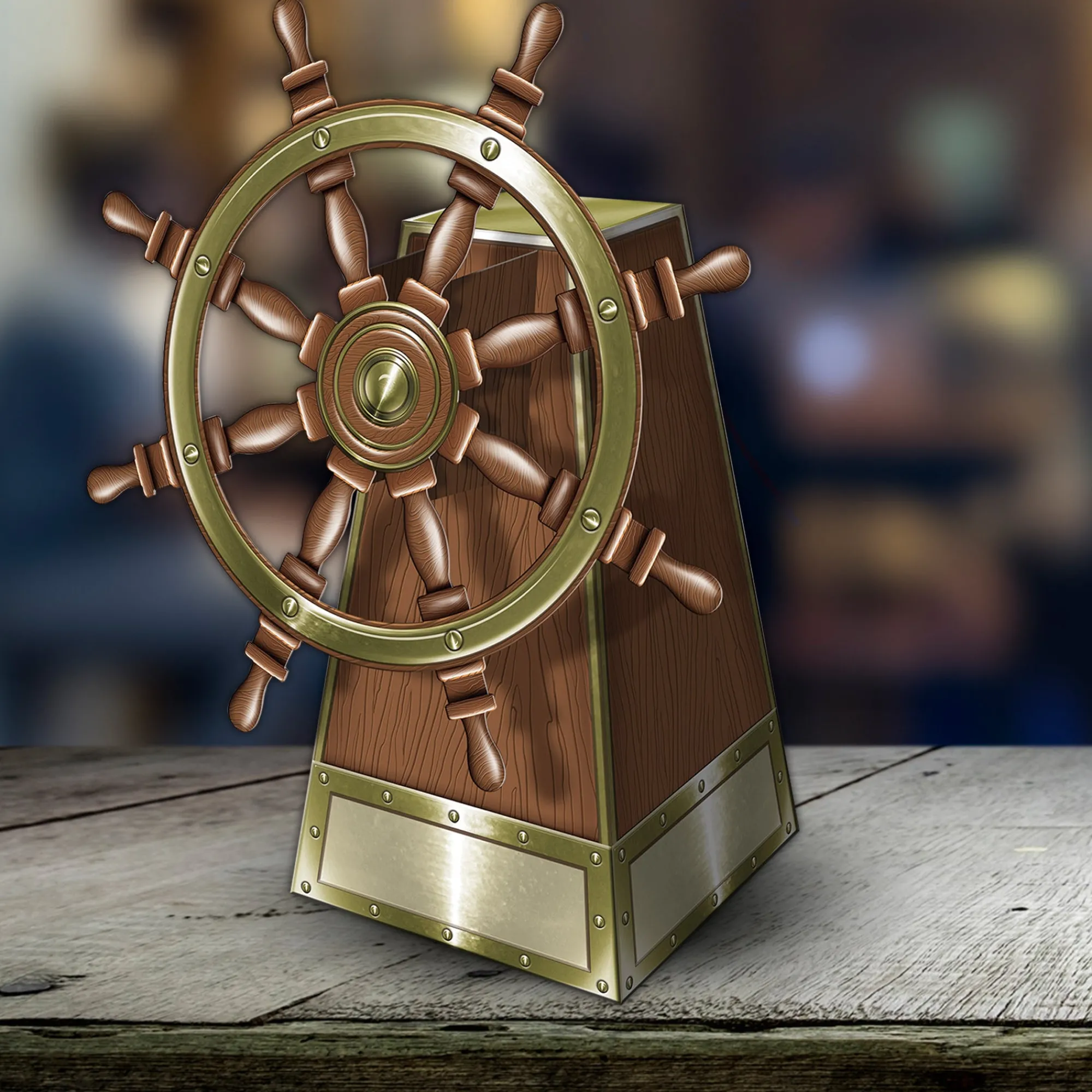 Online Windy City Novelties Ship's Helm Centerpiece