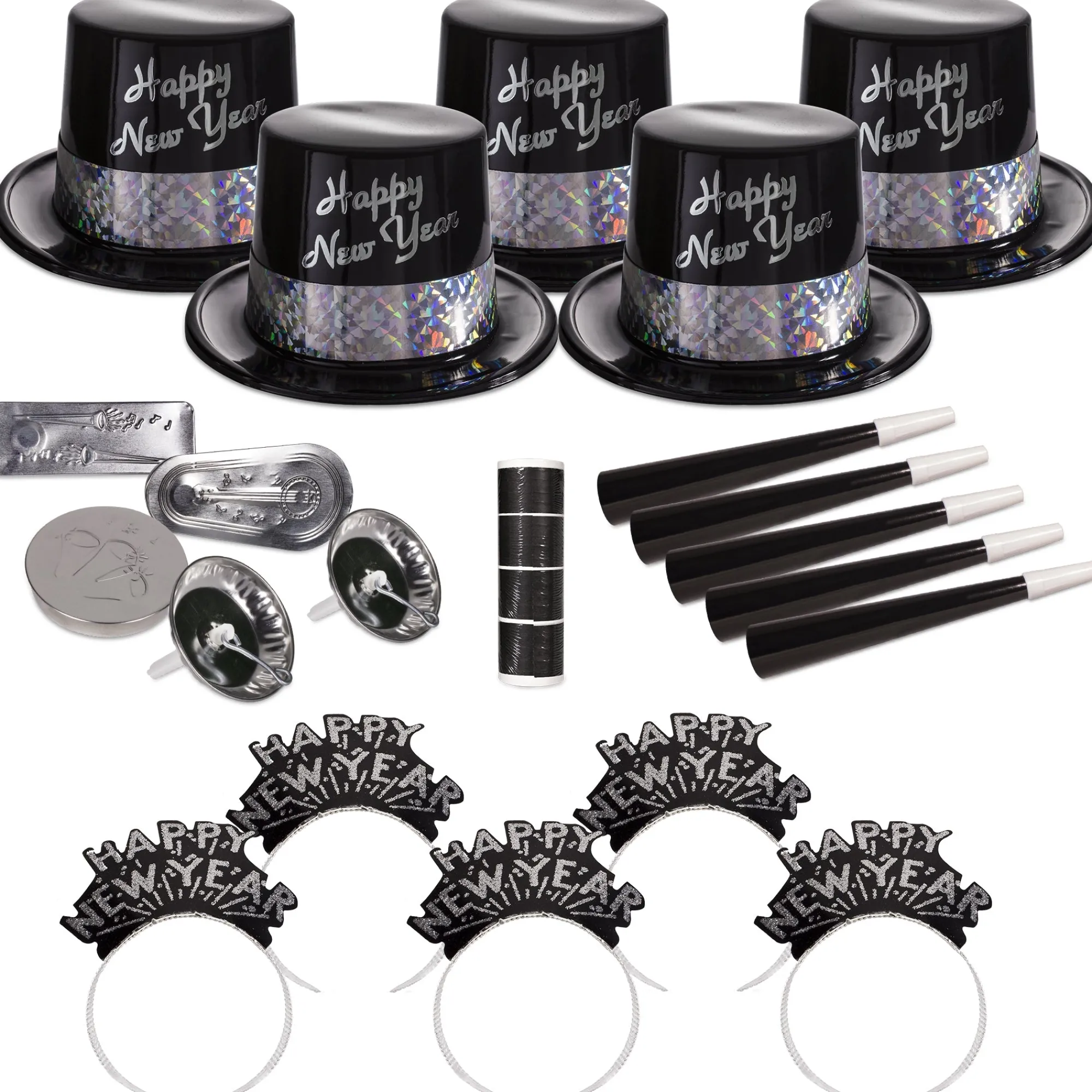 Online Windy City Novelties Silver Fantasy New Year Party Kit For 50