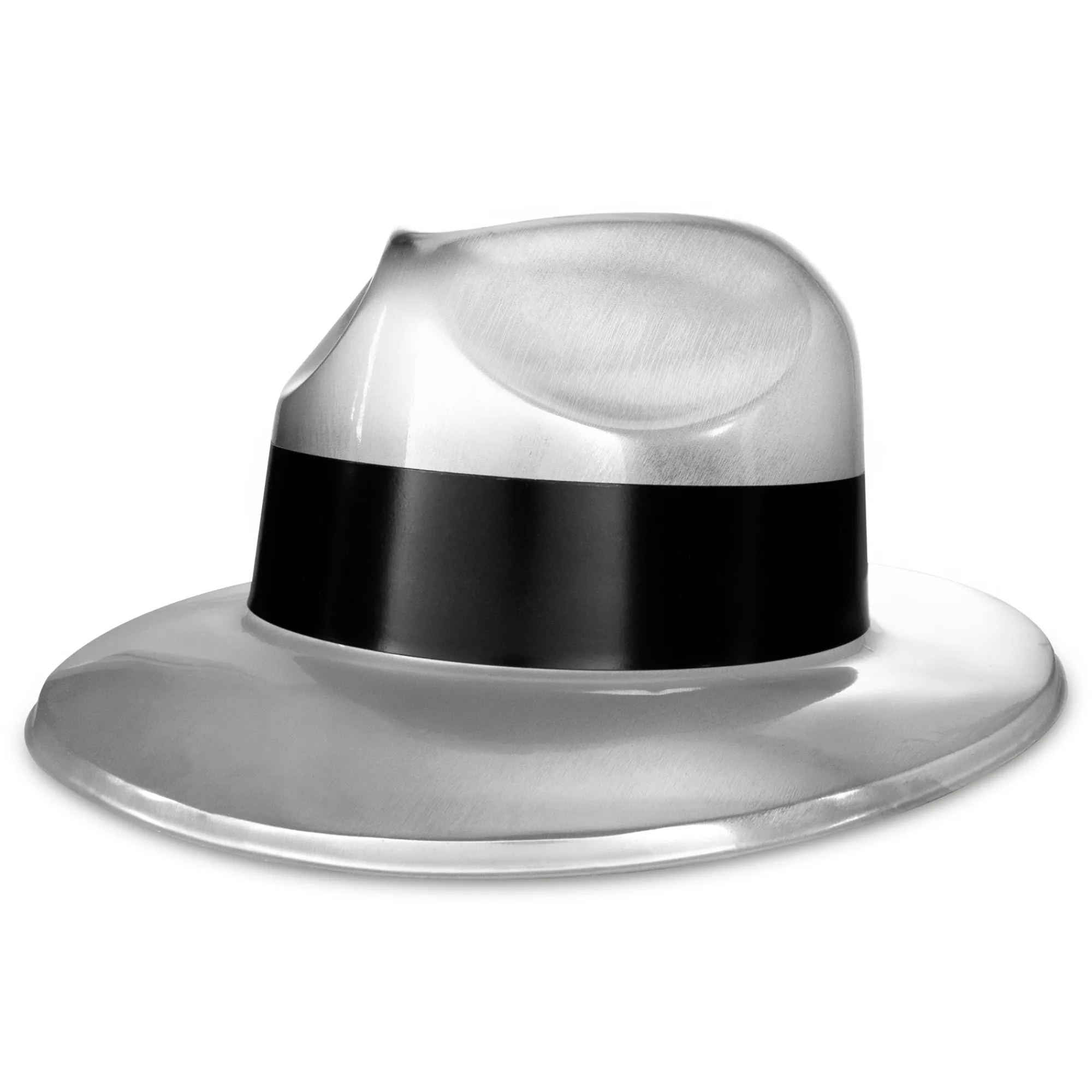 Clearance Windy City Novelties Silver Gangster Fedora Hats