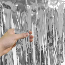 Sale Windy City Novelties Silver Metallic Fringe Banner