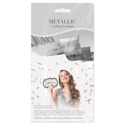 Discount Windy City Novelties Silver Metallic Fringe Ceiling Curtain